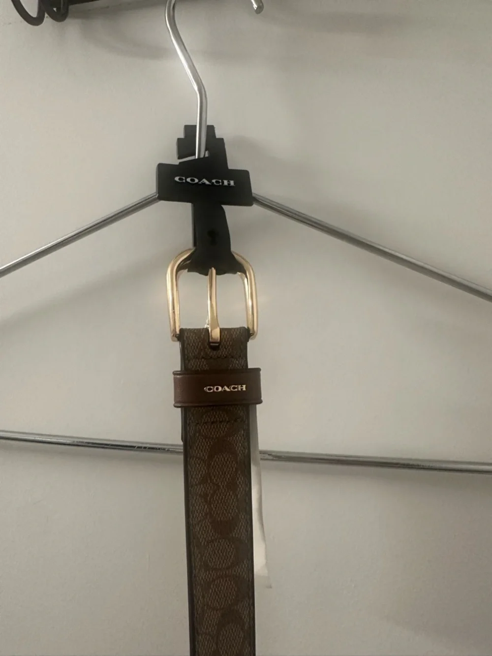 Coach Women's Classic Signature Canvas Belt | Tan | M‎